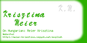 krisztina meier business card